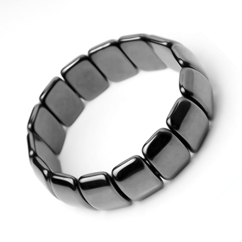 Black Gallstone Bracelet Hematite Jewelry Terahertz