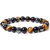 Tricolor Gem Bead Bracelets Tiger Eye Iron Ore Bracelet