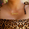 Old English Alphabet Angel Babygirl Princess Necklace