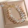 Crystal Woven Double-layer Bracelet For Women