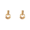Luxury Hollow Round Moon Rose Gold Silver Color Drop Earrings For Women Micro-wax Inlay Natural Zircon Flower Bridal Wedding Daily Jewelry For Women