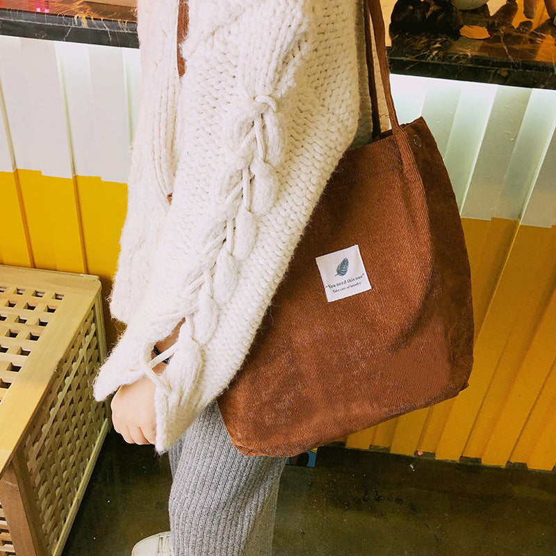 Source Manufacturers Korean Version Of The Trend Of Thickened Diagonal Canvas Ladies Bags
