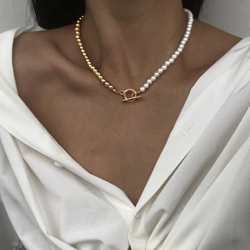 Multilayer Pearl Butterfly Necklace Multilayer Necklace Lady