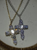 Temperament Versatile Diamond Cross Pendant Necklace Female