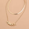 Monogrammed copper necklace
