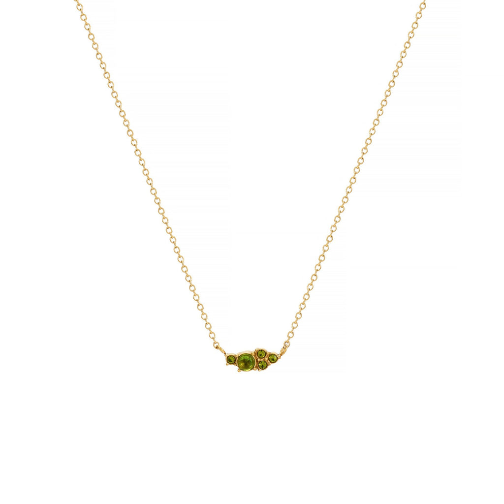 Twelve Birthstone Necklace Women's Simple Color Gem Necklace