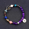 Twelve Constellations Bracelets Amethyst Blue San Constellation Lettering
