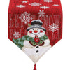 Embroidered Family Tablecloth Snowman Dining Table