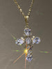 Temperament Versatile Diamond Cross Pendant Necklace Female