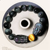 Natural Obsidian Pixiu Double Color Eye Bracelet Mythical Beast
