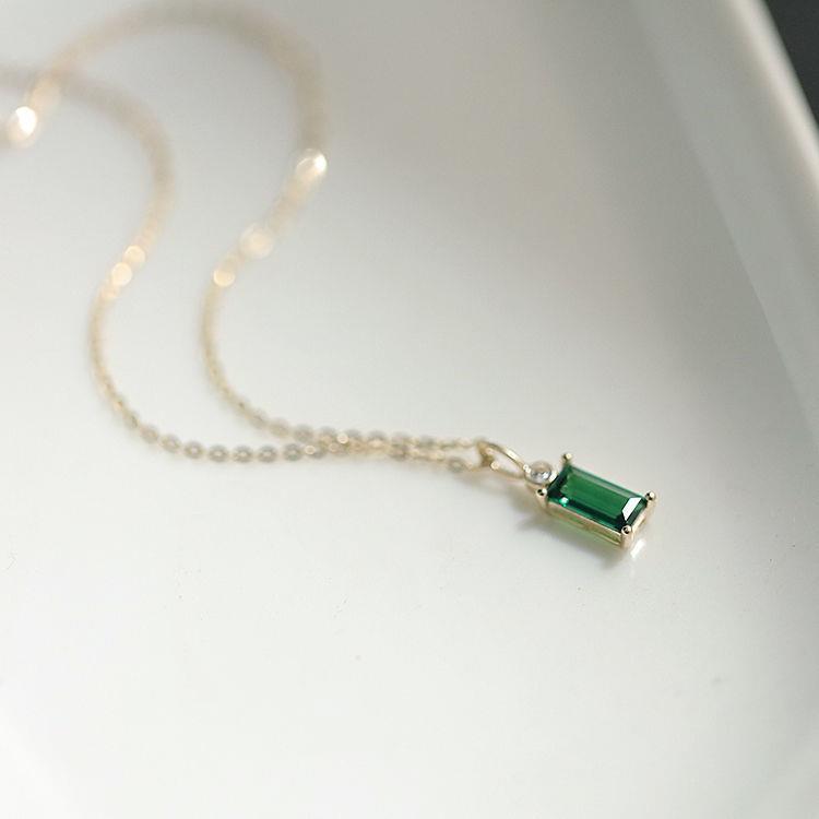 Grandma Green Zircon Princess Necklace