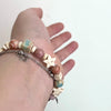 Cream Color Matching Double Circles Star Bracelet