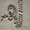 Rosary Necklace Rose Pearl Necklace Ornament