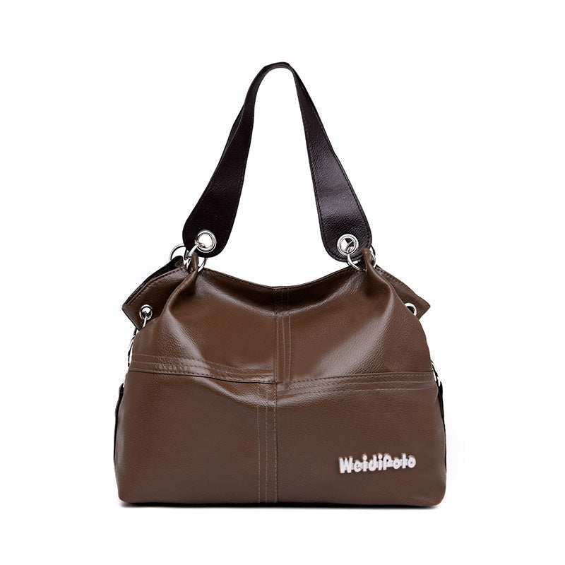 Women's Portable Fashion Stitching Messenger Shoulder Bag