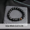 Twelve Constellation Stretch Bracelet Natural Yellow Tiger's Eye Bead Bracelets