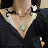 Double Brown Gemstone Necklace For Women Necklace