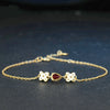 Color Gem Jewelry Natural Ruby Gold Bracelet