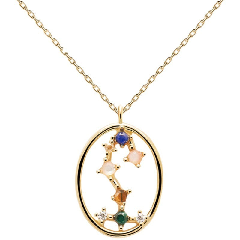 Necklace Ins Twelve Constellation Necklace Women's Exquisite Niche