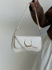 Moon Twist Lock Shoulder Bag Black Underarm Bag
