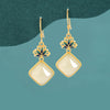Women's Fashion Simple Lotus Hetian Jade Earrings