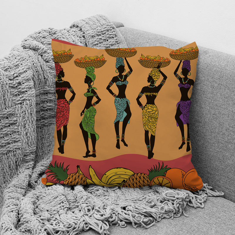 African Ethnic Style Pillow Office Waist Support Pillow