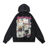 Animal Cat Print Hooded Pullover
