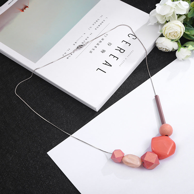 Fashion Party Necklace Women's Simple Resin Necklace
