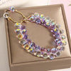 Crystal Woven Double-layer Bracelet For Women