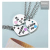 ThreeHeart-shaped Necklace Alloy Pendant Stitching Necklace Letters