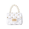 Children's Jelly Bag Rhombic Chain Pearl Handbag