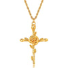 December Flower Necklace Cross Necklace Three-dimensional Vacuum
