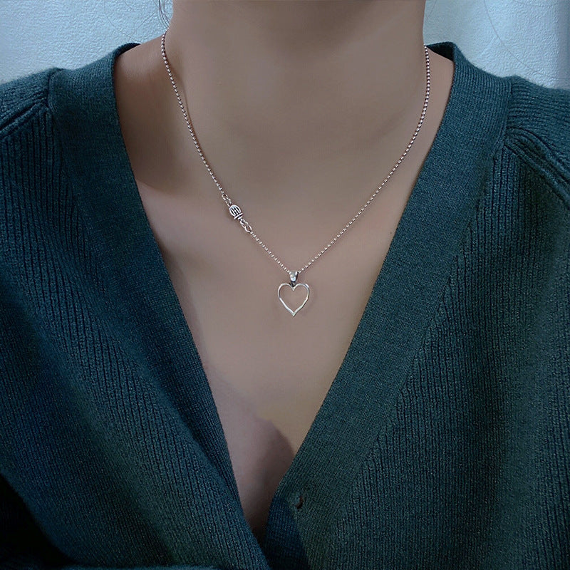 S925 Sterling Silver Summer Love Necklace Retro Necklace
