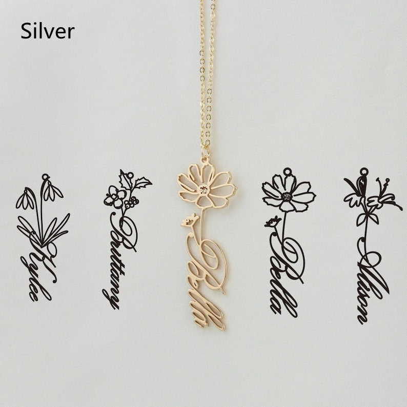 December Constellation Necklace Flower Name Necklace Customization