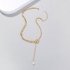 Stitching Winding Lattice Chain Clavicle Chain