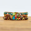 Multicolor Color Matching Natural Stone Cowhide Bracelet