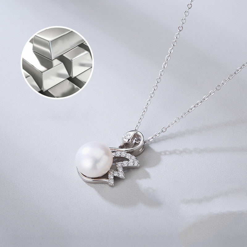 S925 Sterling Silver Fashion Swan Necklace