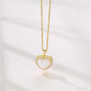 Mermaid Princess Pearl Love Stainless Steel Necklace Women