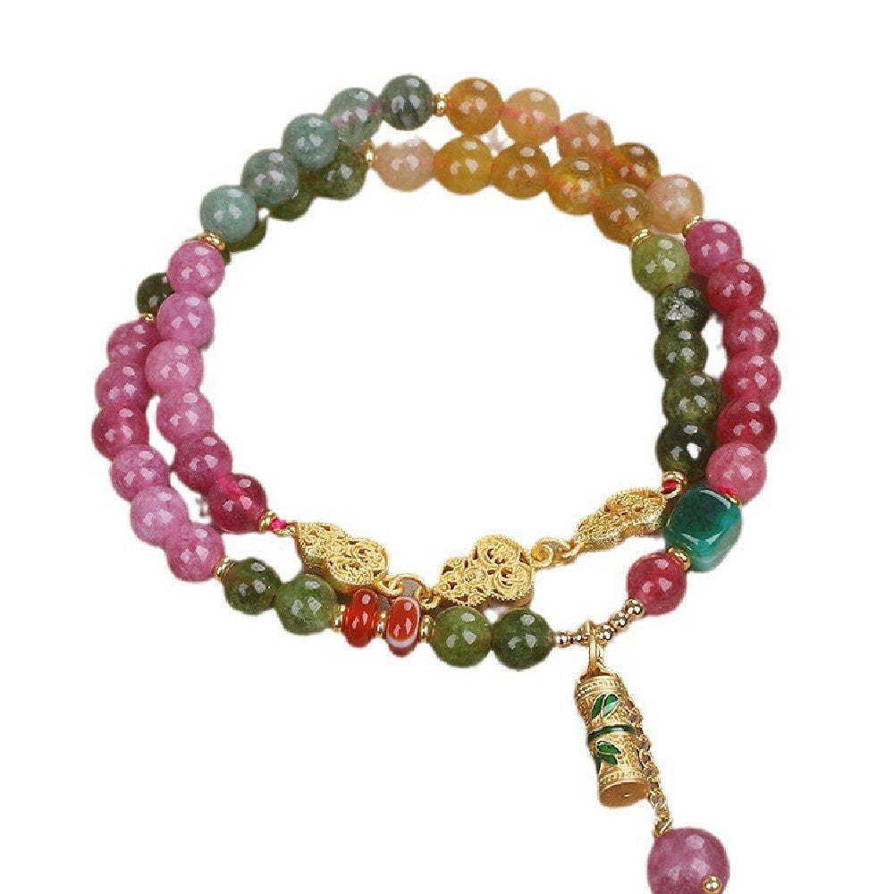 Natural Jade Color Tourmaline Bracelet For Women