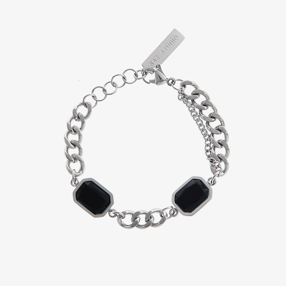 Bracelet Trendy And Cool Black Gemstone Splicing