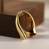 Zircon Ring Asymmetrical Opening Ring Personality