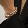 Exaggerated Hip-hop Color Matching Irregular Winding Metal Chain Bracelet
