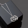 Lucky Lotus Pendant Necklace Women's Stainless Steel Yoga Necklace