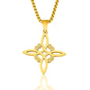 Witch Irish Knot Stainless Steel Necklace Witchcraft Celtic Knot Pendant Necklaces