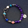 Twelve Constellations Bracelets Amethyst Blue San Constellation Lettering