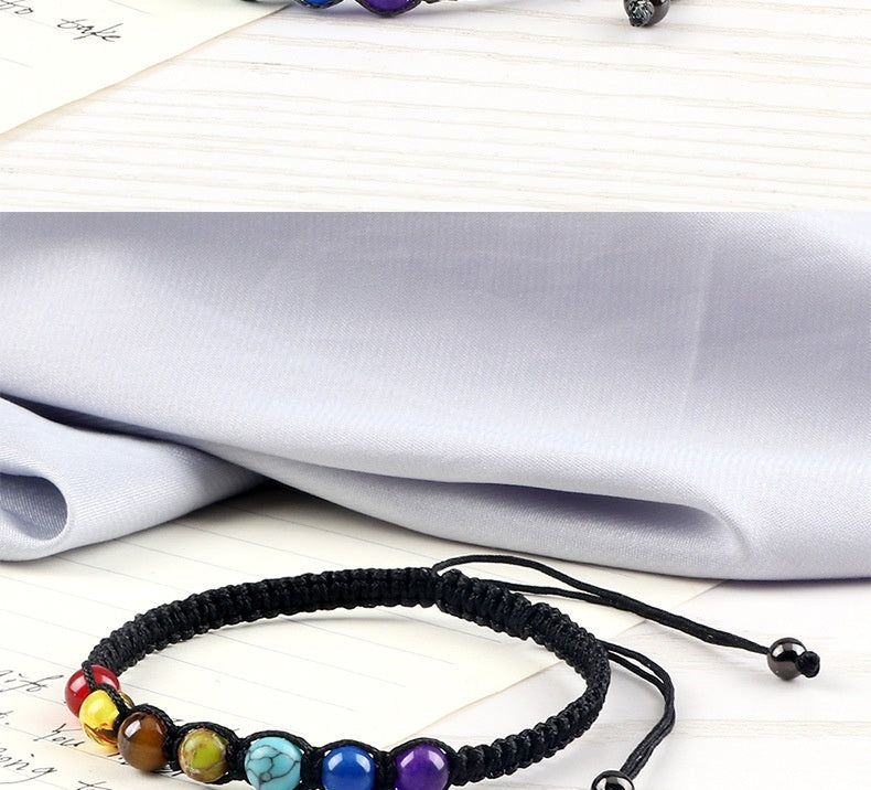 Round Seven-color Beads Accessories Bracelet