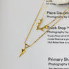 Metal geometric necklace