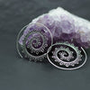 Exaggerated Lotus Spiral Gear-shaped Earrings