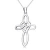 925 Sterling Silver Necklace Religious Necklace Love Heart Fashion Cross Pendants Necklaces Sweet Jewelry For Women GNX13884