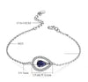 Natural black sapphire and white gold bracelet