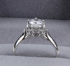 carat diamond ring double swan diamond zircon ring female ring wedding engagement white copper ring